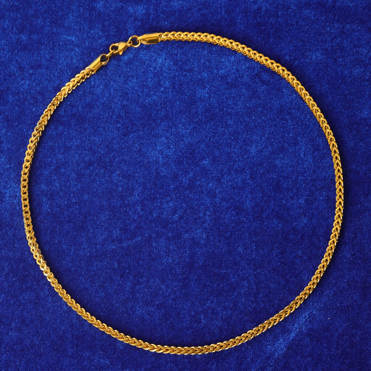 3mm Solid Stainless Steel Hip Hop Franco Link Bling Chain Necklace