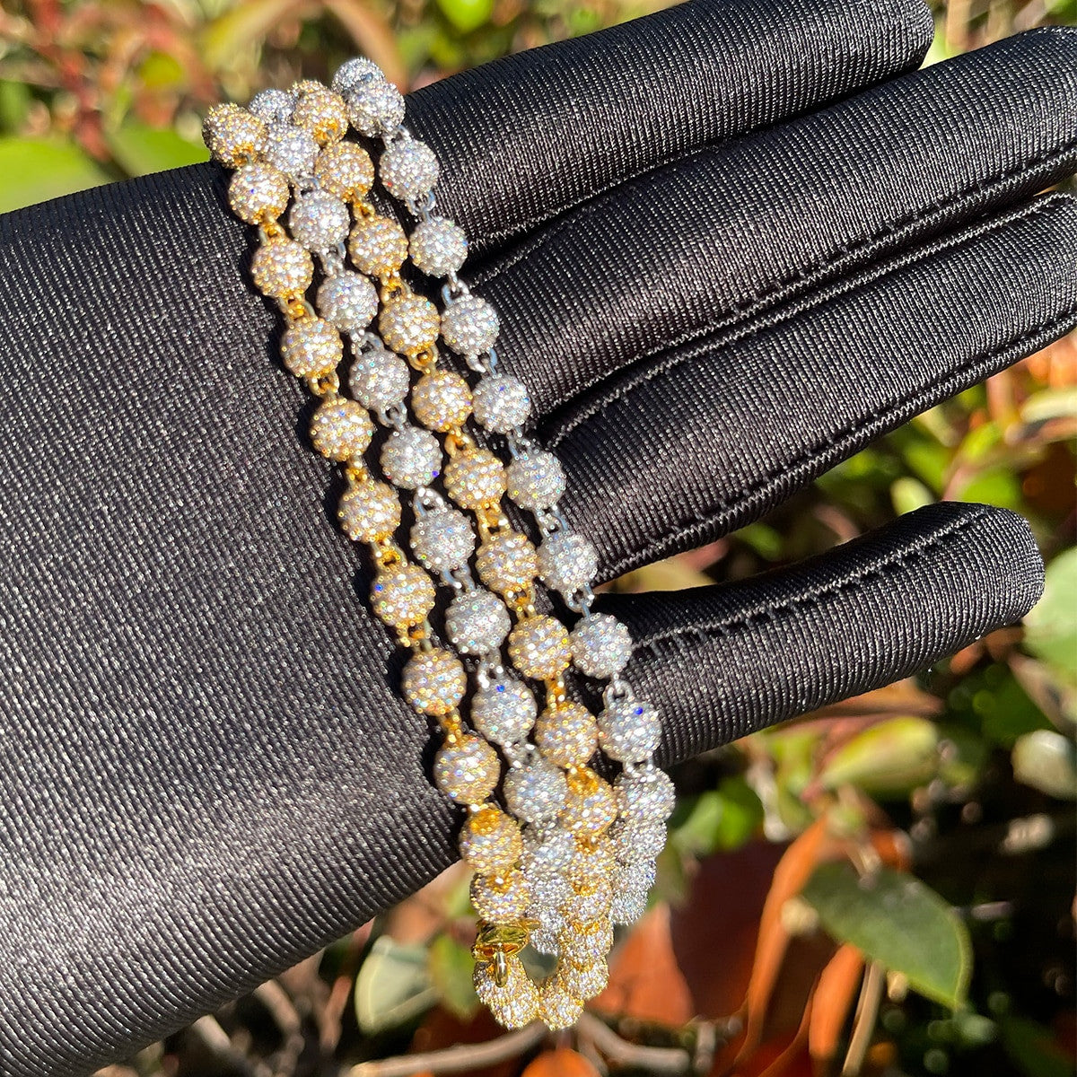 The Disco Ball | 24k Gold 925 Silver VVS Diamnd CZ Hip Hop Street Wear Chain