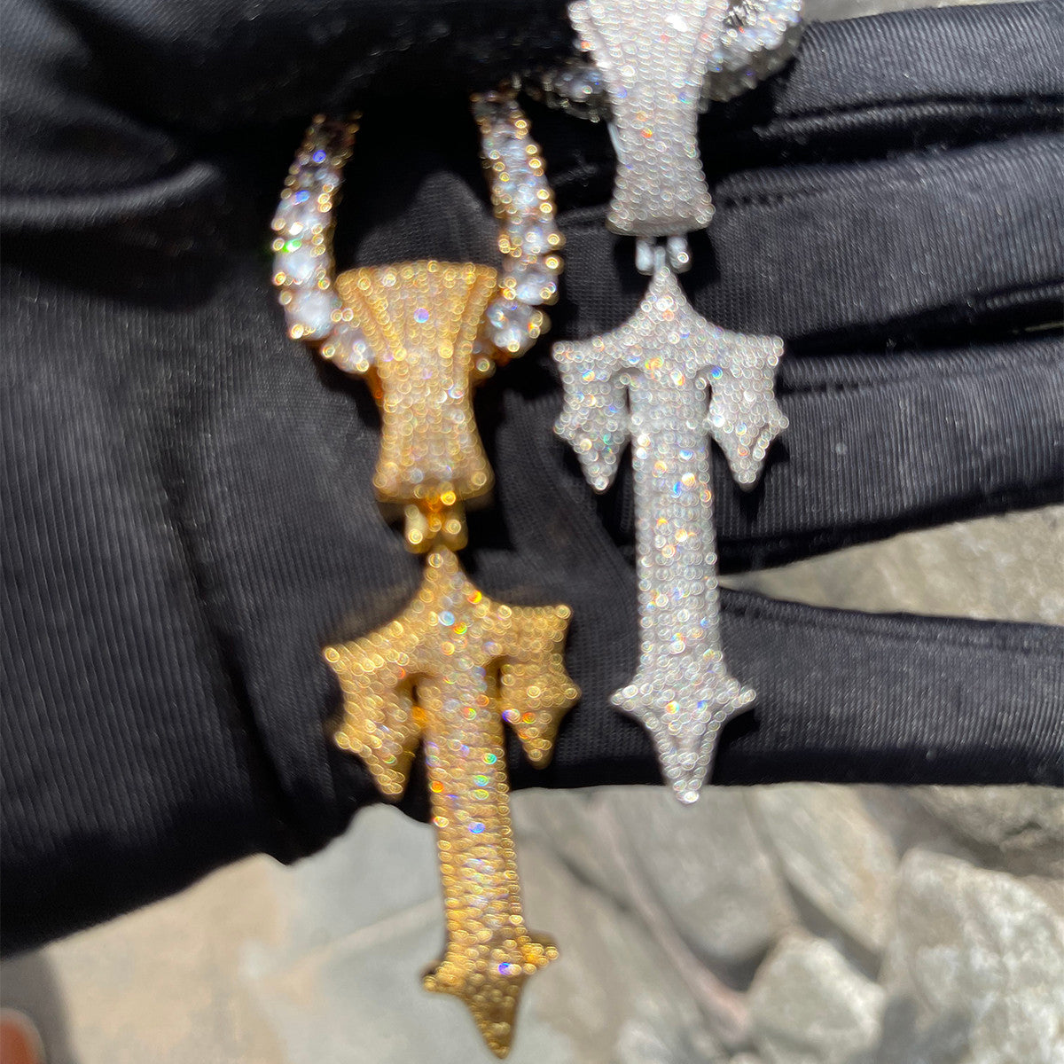 The Urban Legend | Hip Hop Rock Star Sword Cross VVS Diamond Hip Hop Pendant