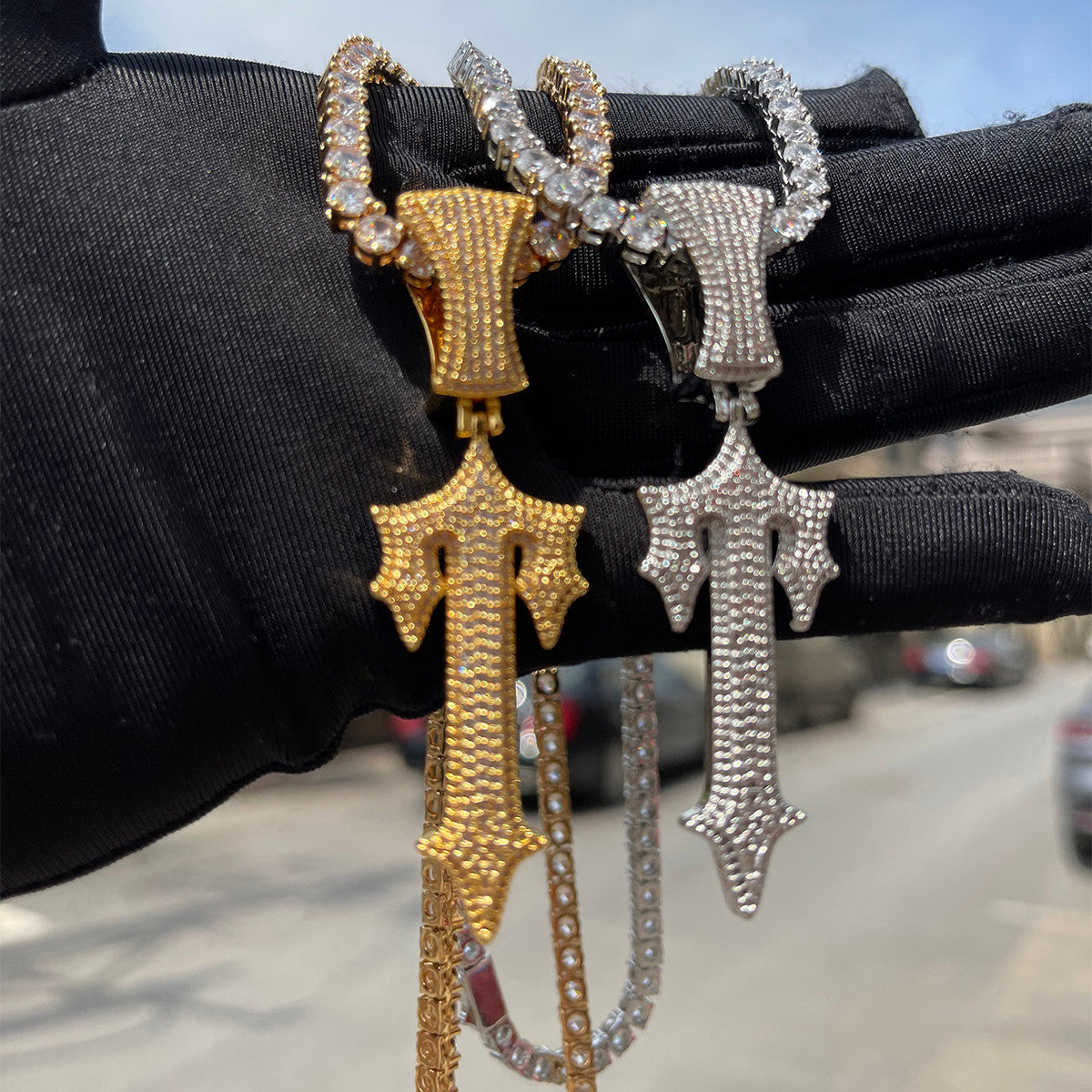 The Urban Legend | Hip Hop Rock Star Sword Cross VVS Diamond Hip Hop Pendant