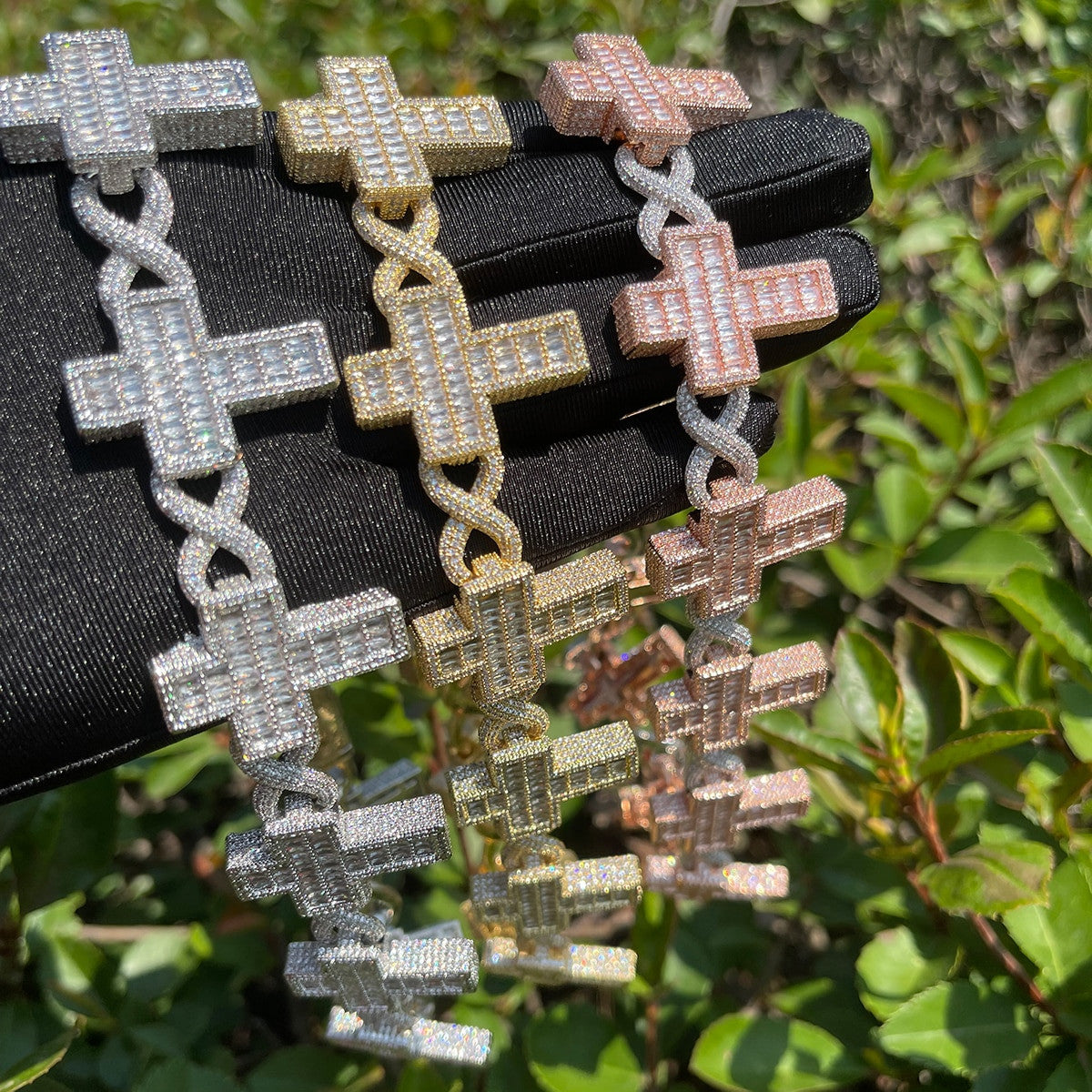 Iced Infinity | VVS Diamond Baguette Cross Link Hip Hop Chain Necklace