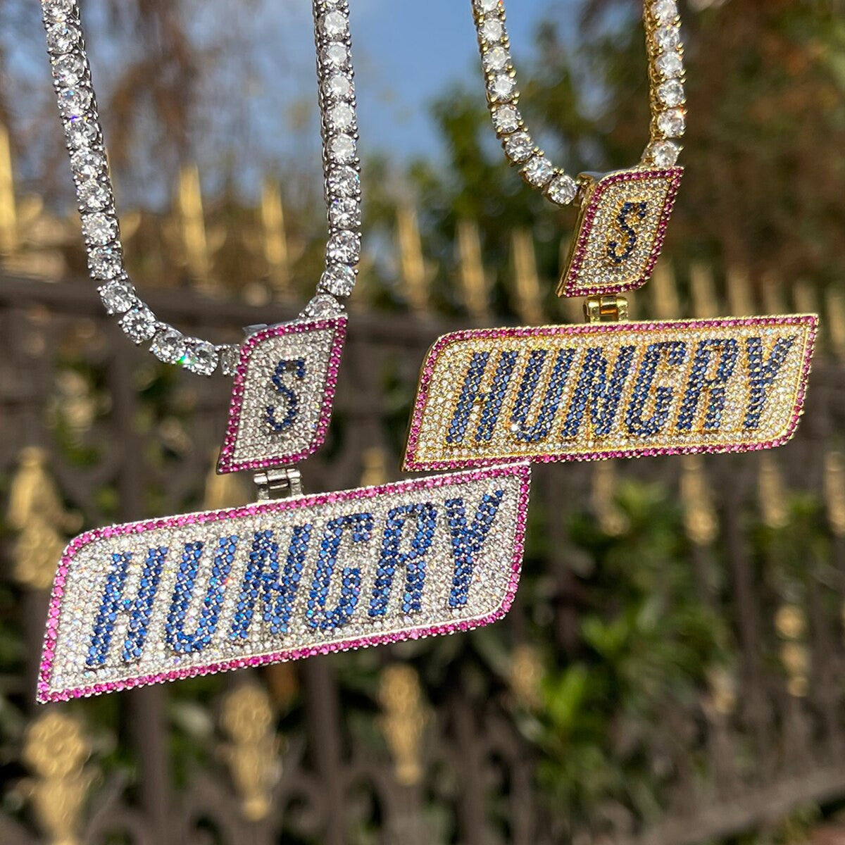 Money Hungry | 24k Gold 925 Silver Iced Blinged Out Hip Hop Pendant Chain
