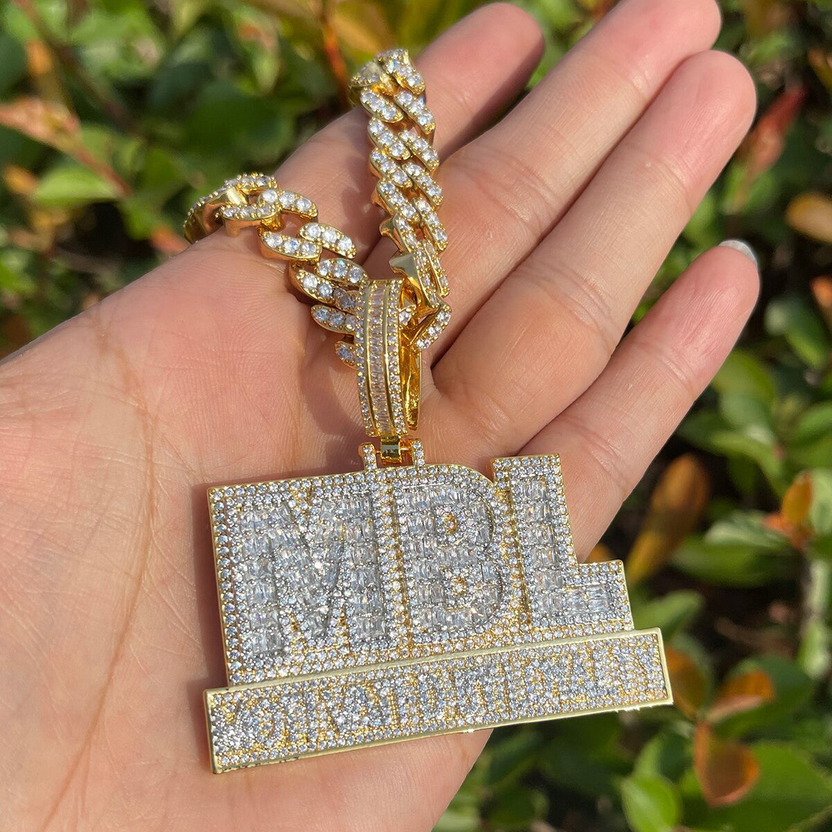 Motivated By Loyalty | Iced Blinged Out Name Plate VVS Diamond CZ Hip Hop Pendant