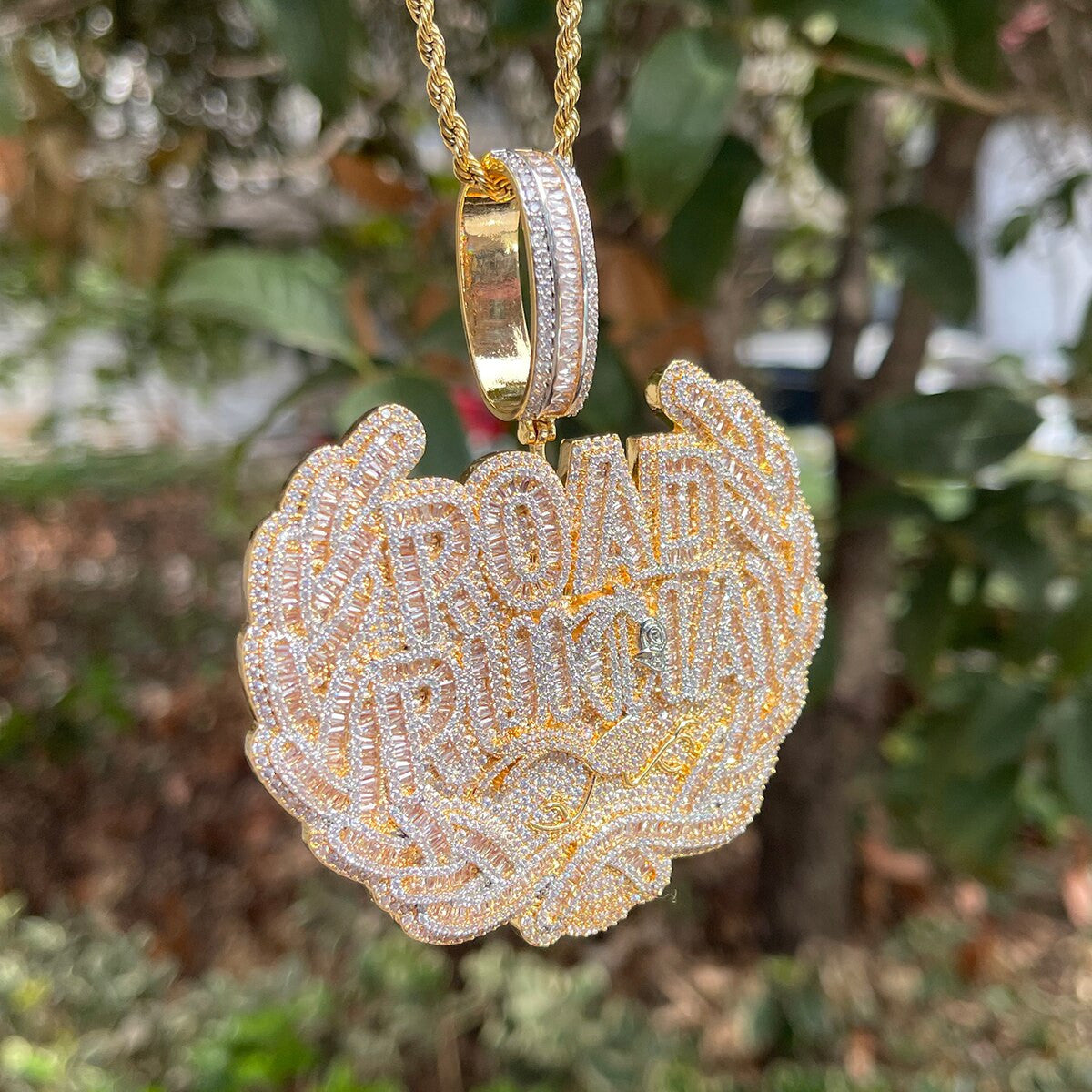 Road Runna | Iced Baguette VVS Diamond CZ Blinged Out Pendant