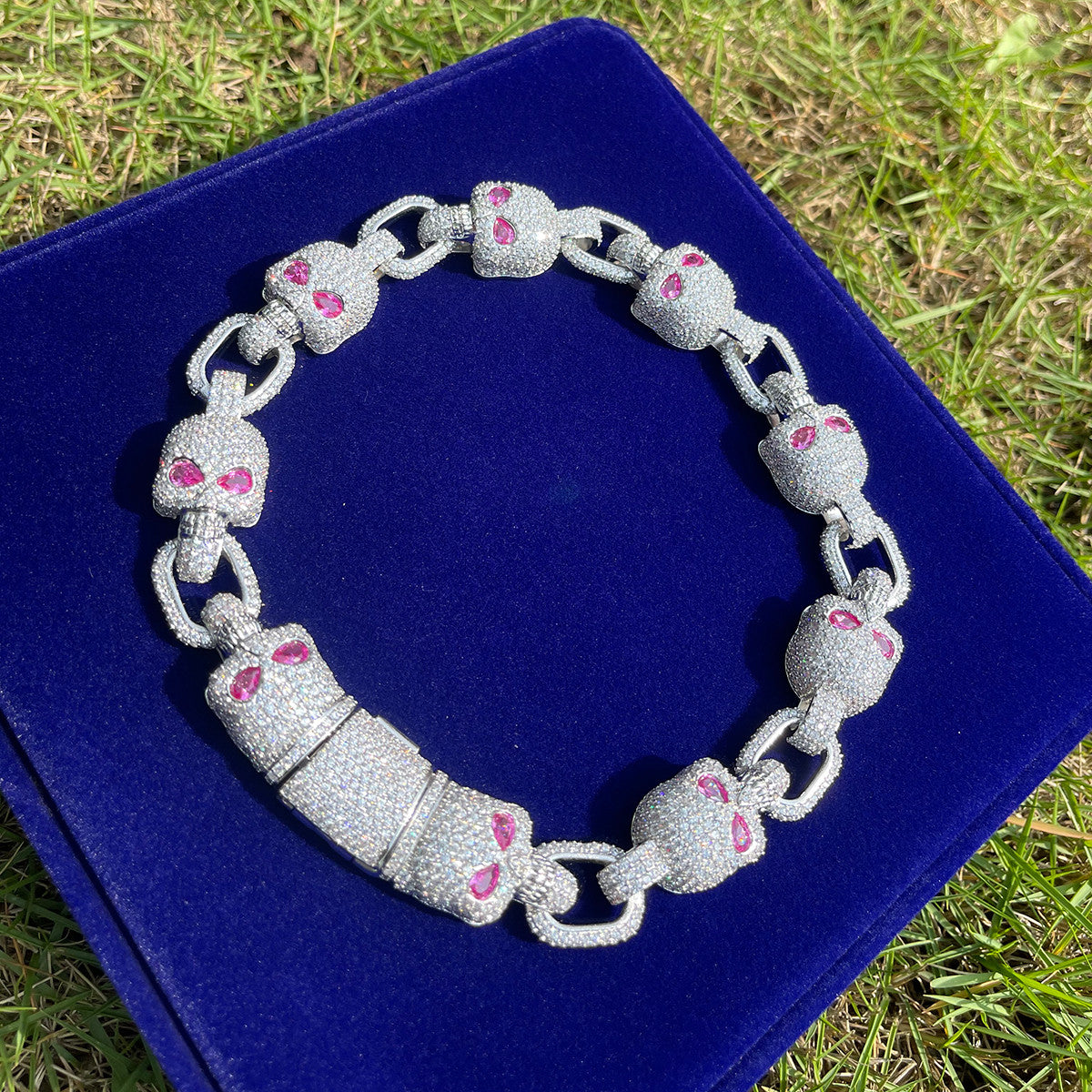 Chilled Skull | Iced 24k Gold 925 Silver Designer Hip Hop Chain Link Necklace