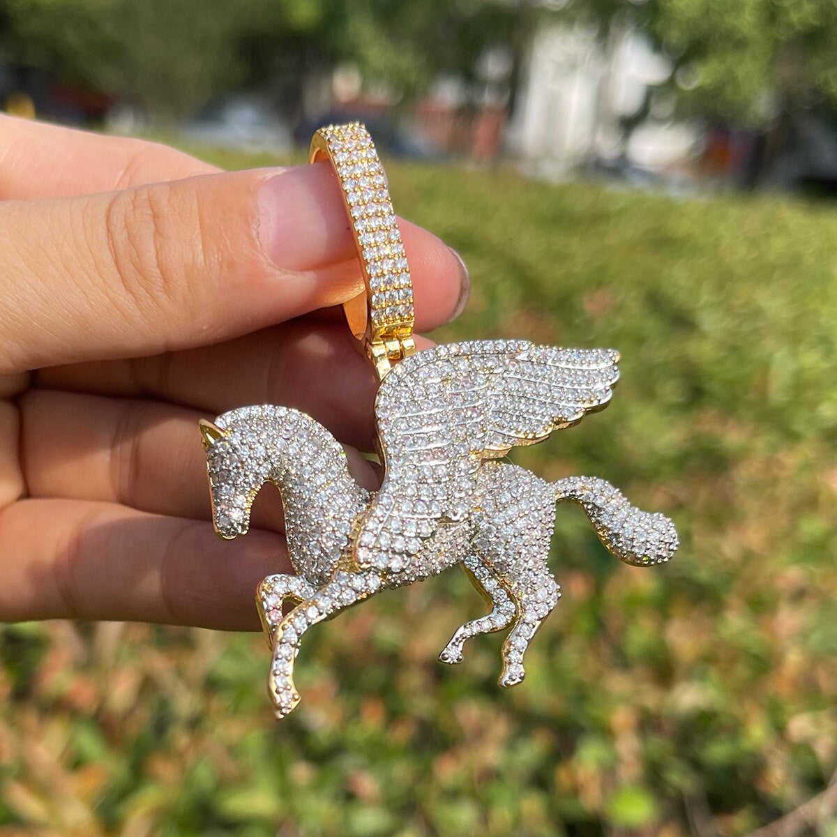 The Pegasus | Iced Blinged Out Greek Mythical Winged Horse Hip Hop Pendant
