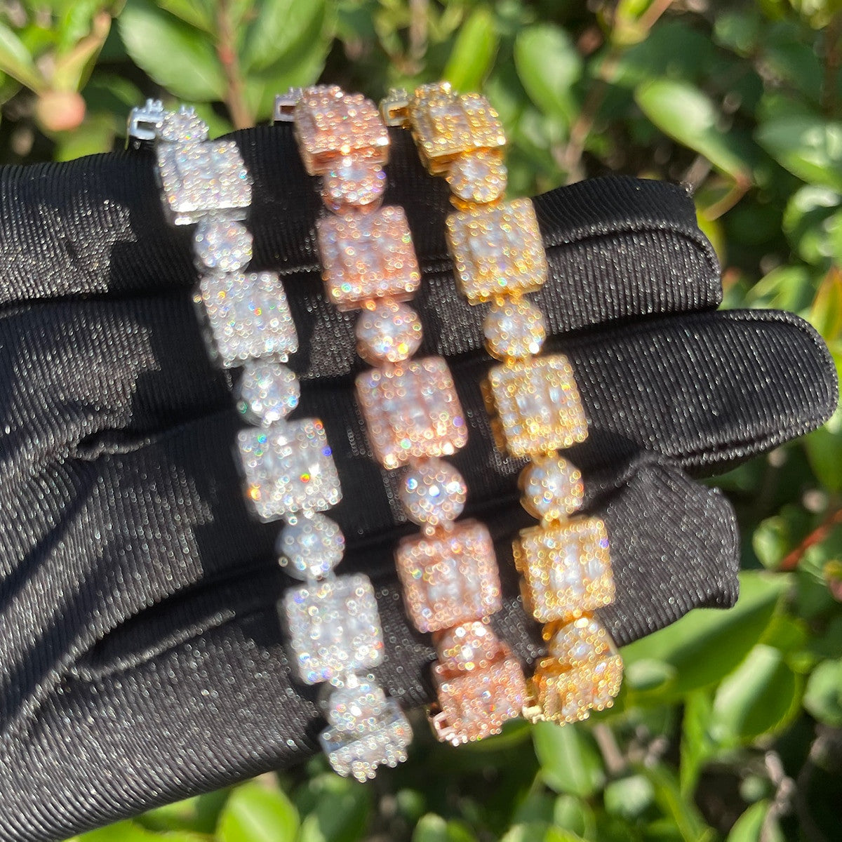 Block Baller | Flooded Ice VVS Diamond CZ Baguette Iced Blinged Out Bracelet
