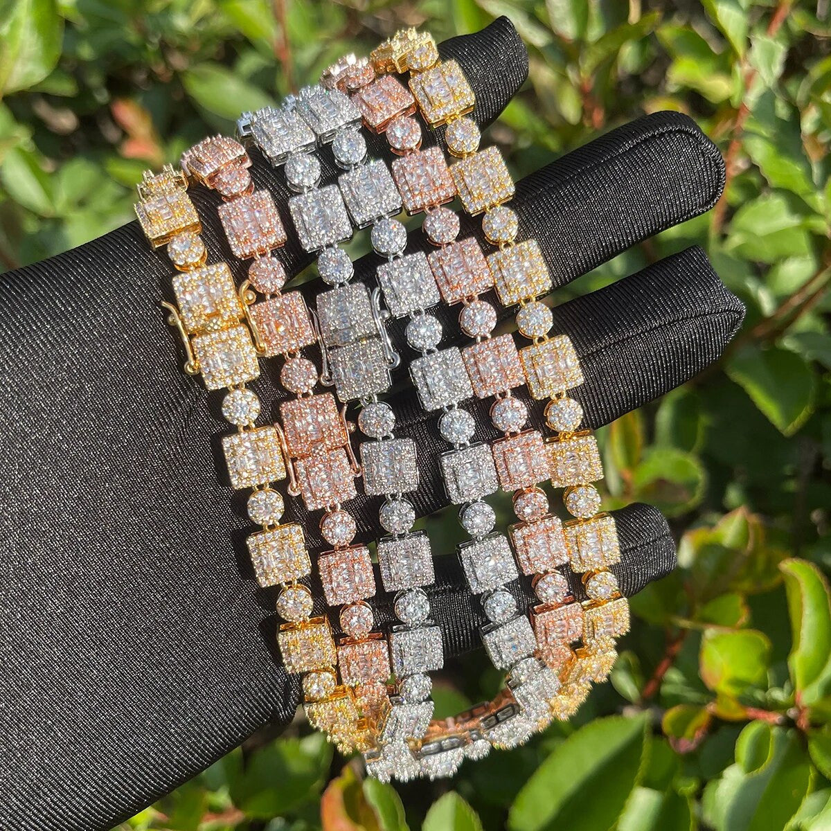 Block Baller | Flooded Ice VVS Diamond CZ Baguette Iced Blinged Out Chain Necklace