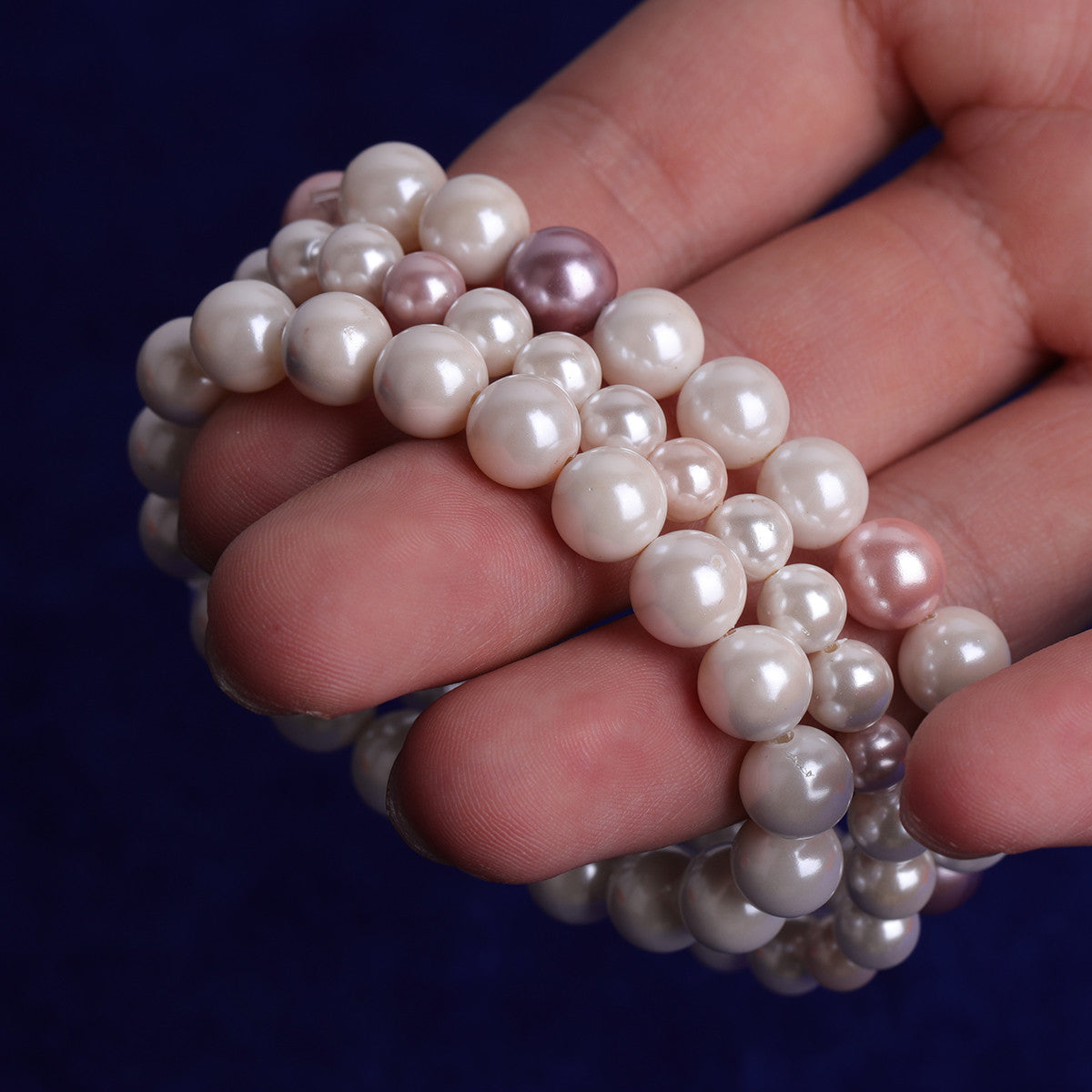 White Pink Casual High Fashion Adjustable Pearl Bracelets