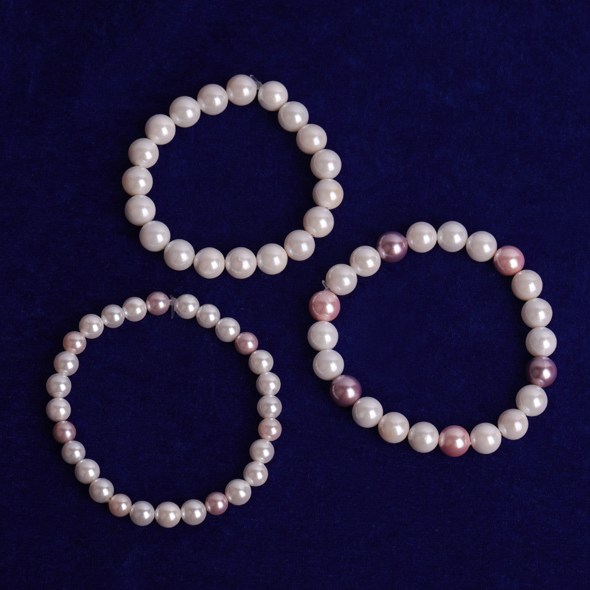 White Pink Casual High Fashion Adjustable Pearl Bracelets