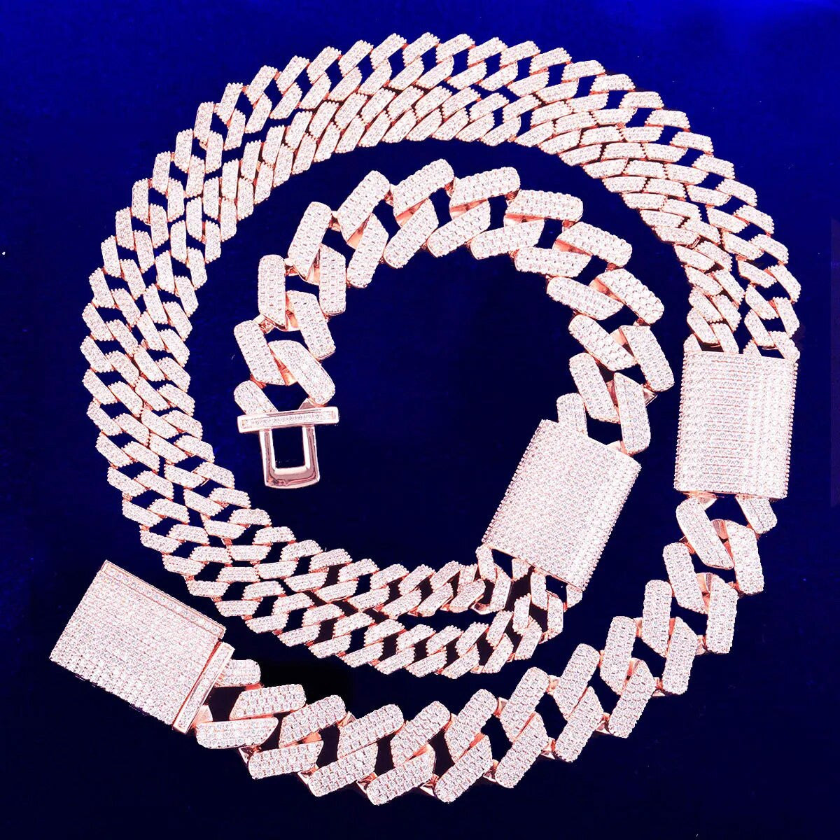 The Double Stack | Designer VVS Diamond CZ 20mm Cuban Link Hip Hop Chain Necklace