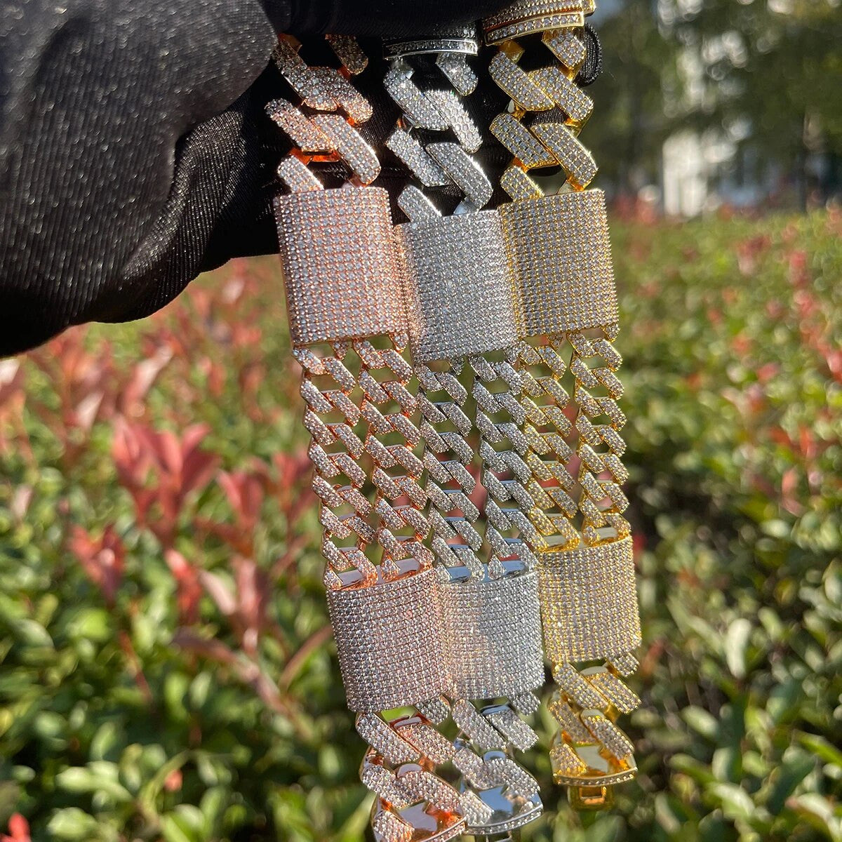 The Double Stack | Designer VVS Diamond CZ 20mm Cuban Link Hip Hop Chain Necklace