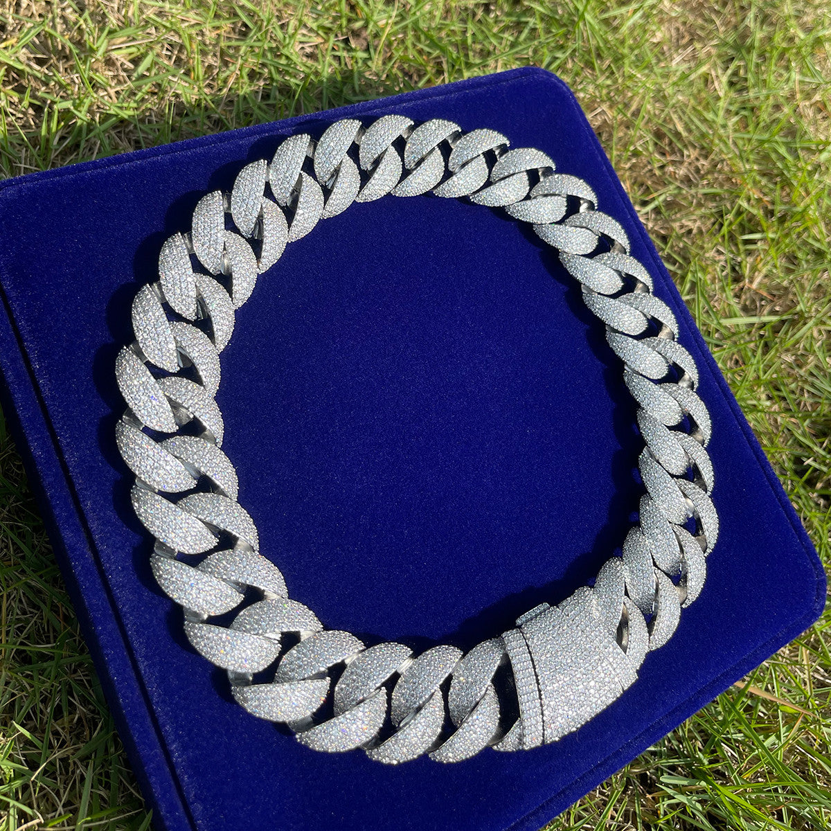 CubicCurb | Iced Blinged Out 3D Curb Cuban Link Hop Hop Chain Necklace