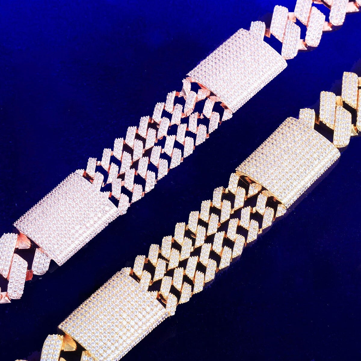 Double Stack | Designer VVS Diamond CZ 20mm Cuban Link Hip Hop Bracelets