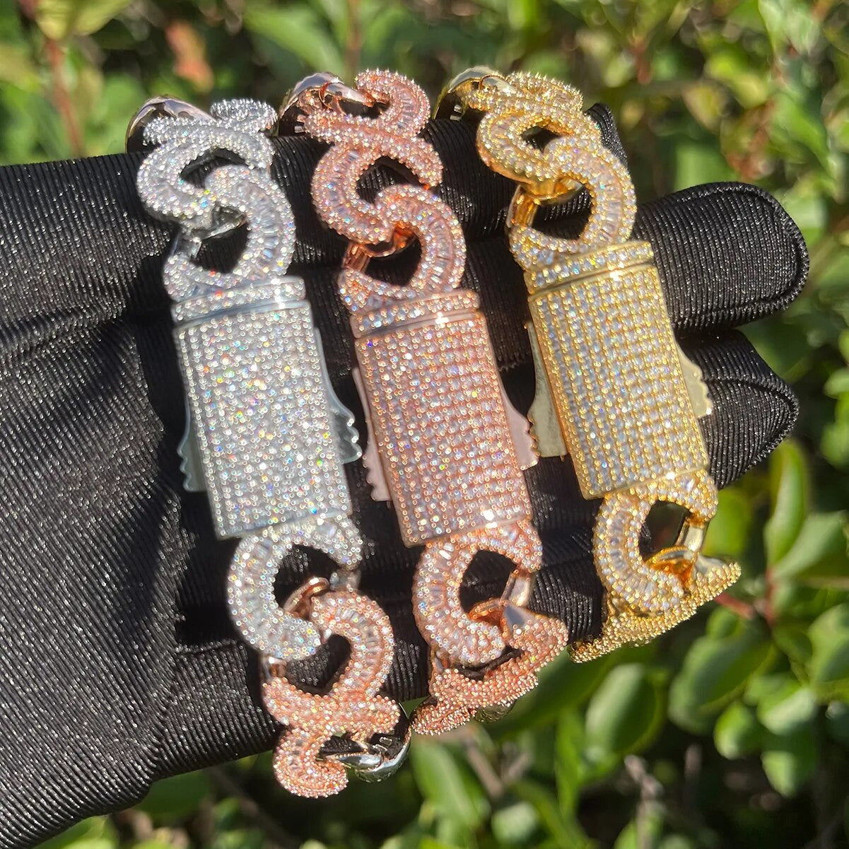 Iced Infinity | Mens VVS Diamond CZ Blinged Out Baguette Hip Hop Bracelets