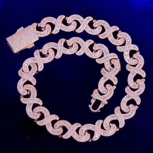 Iced Infinity | Mens VVS Diamond CZ Blinged Out Baguette Hip Hop Chain Necklace