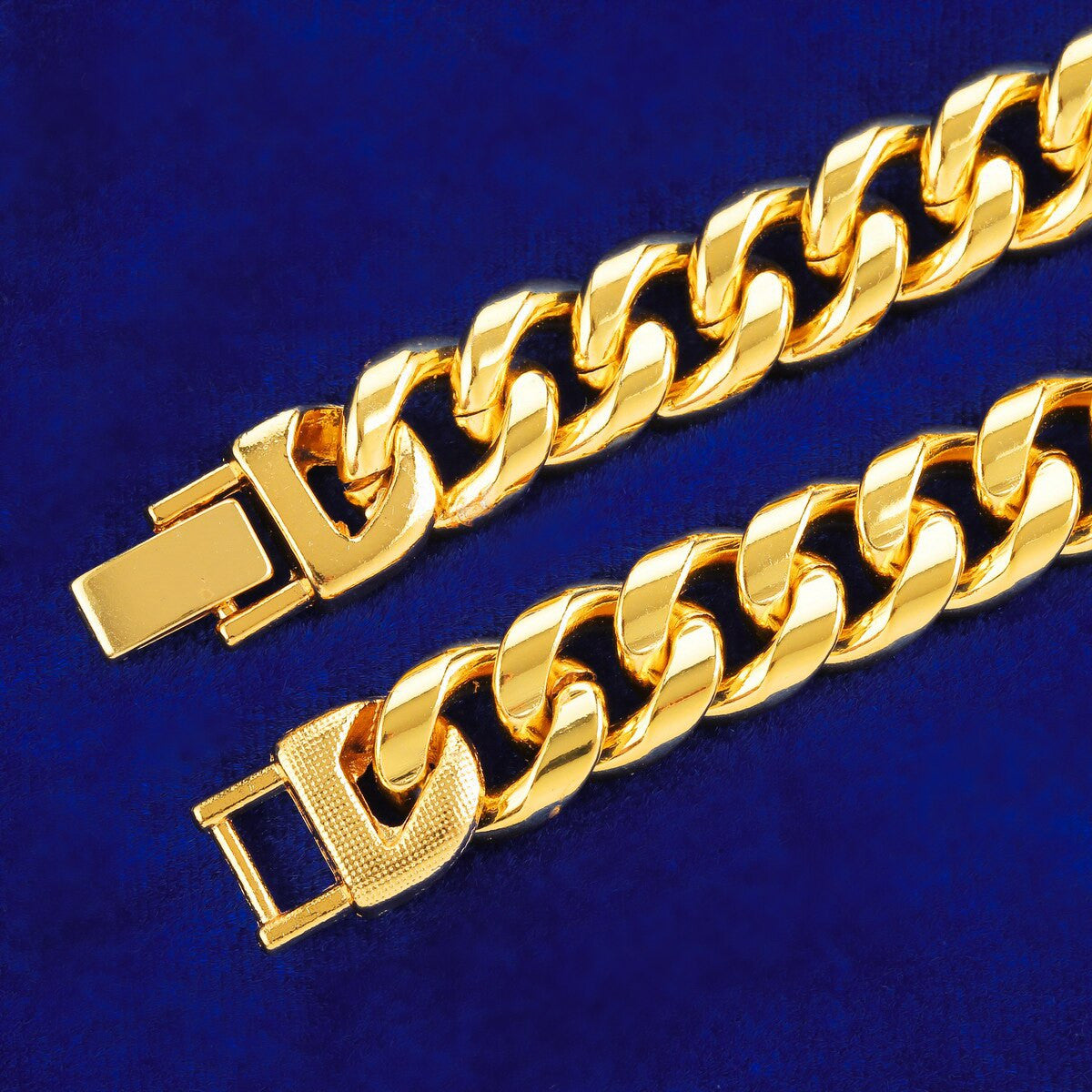 24k Gold over Stainless Steel Big Boy 15mm Miami Cuban Link Bling Hip Hop Chain Necklace