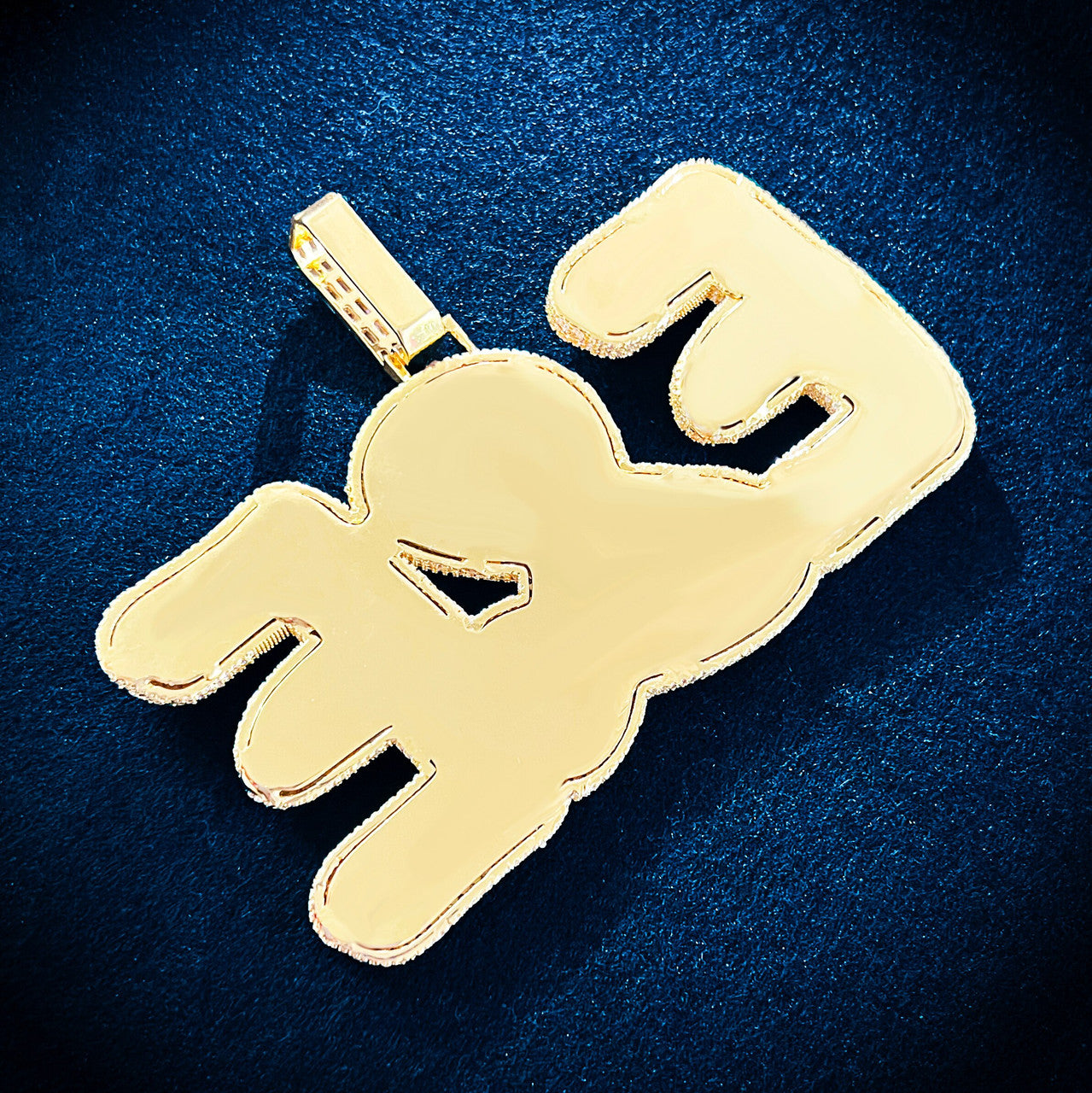 IcedWater | Iced Baguette Custom Letter Blinged Out Nameplate Hip Hop Pendant