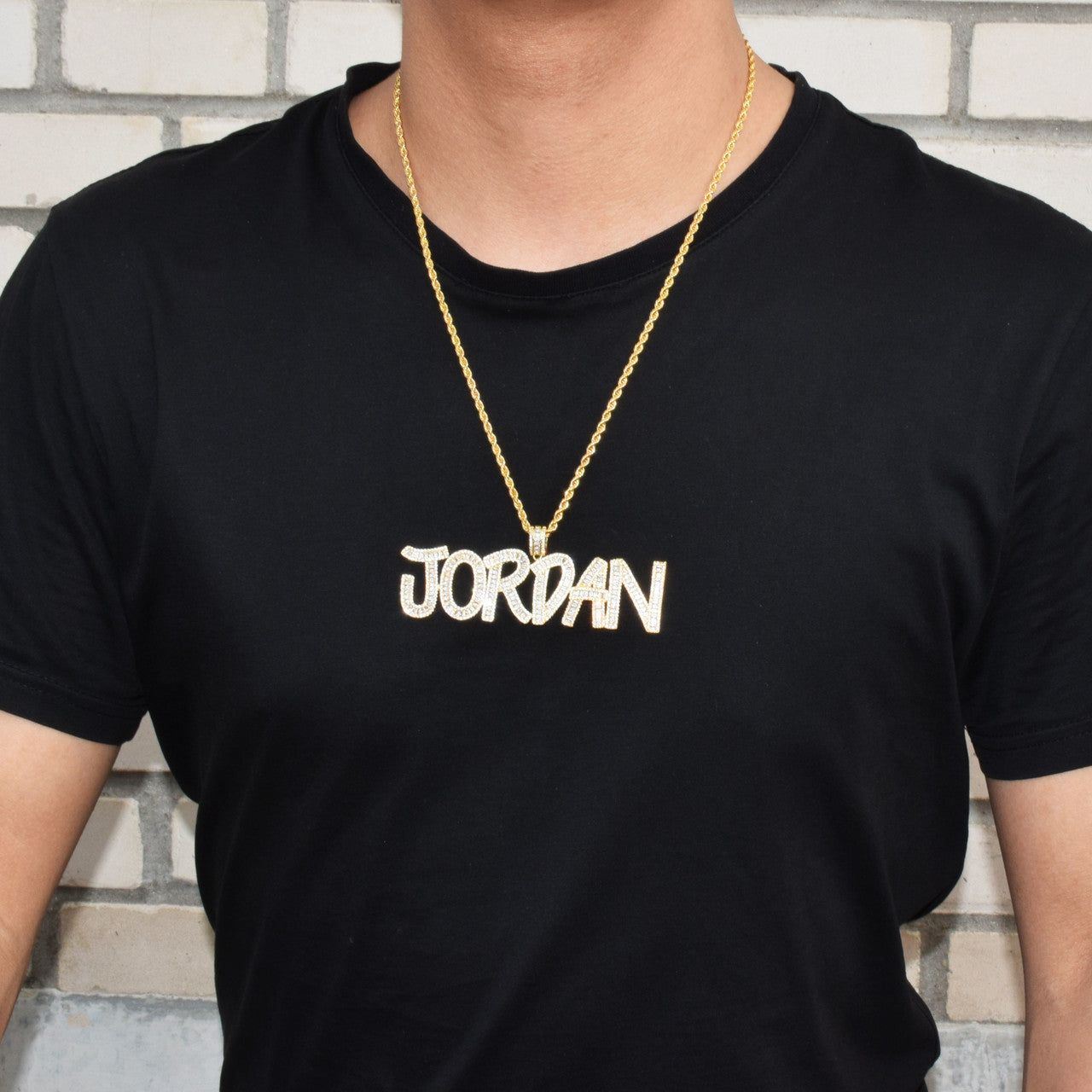 Duffle Bag Boy | 18k Gold Silver Custom Name Baguette Letters Hip Hop Pendant
