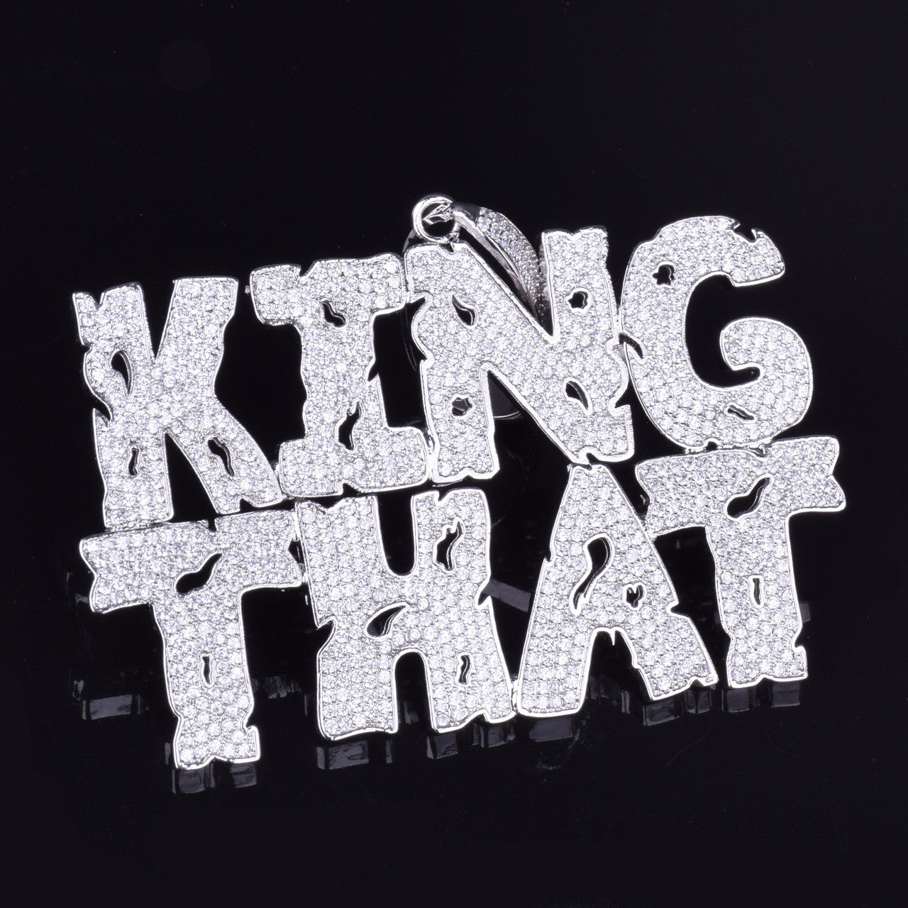 Custom Name Hollow Coin AAA Micro Pave Stone Letters Hip Hop Pendant Chain Necklace