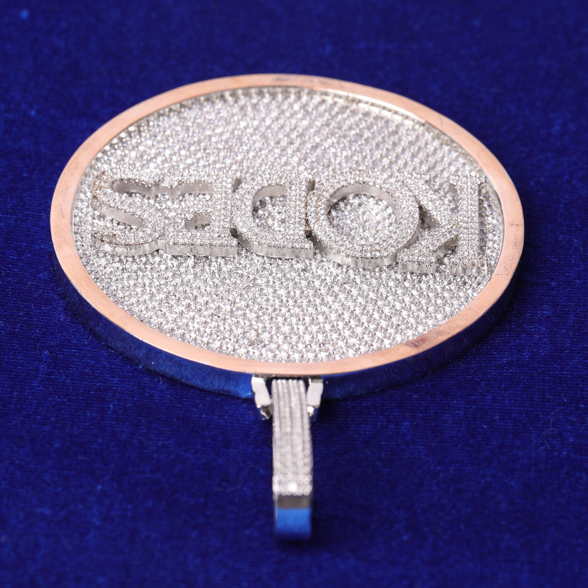 IceBound | Flooded Ice Custom Circle Nameplate VVS Diamond CZ Hip Hop Pendant