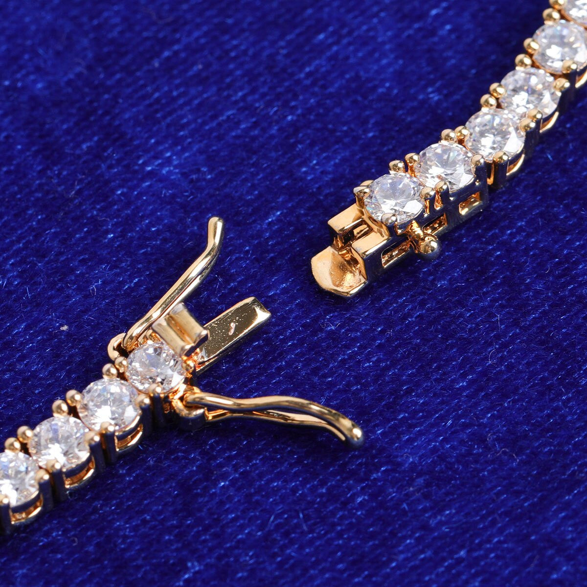 Ladies Custom Name Tennis Chain 24k Yellow 14k White Gold Personalized Necklace