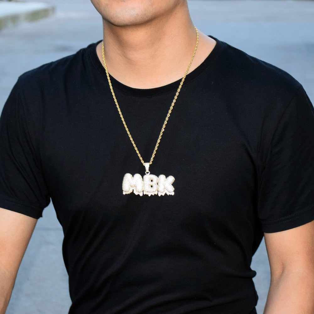 Bubble Letter Iced Chains