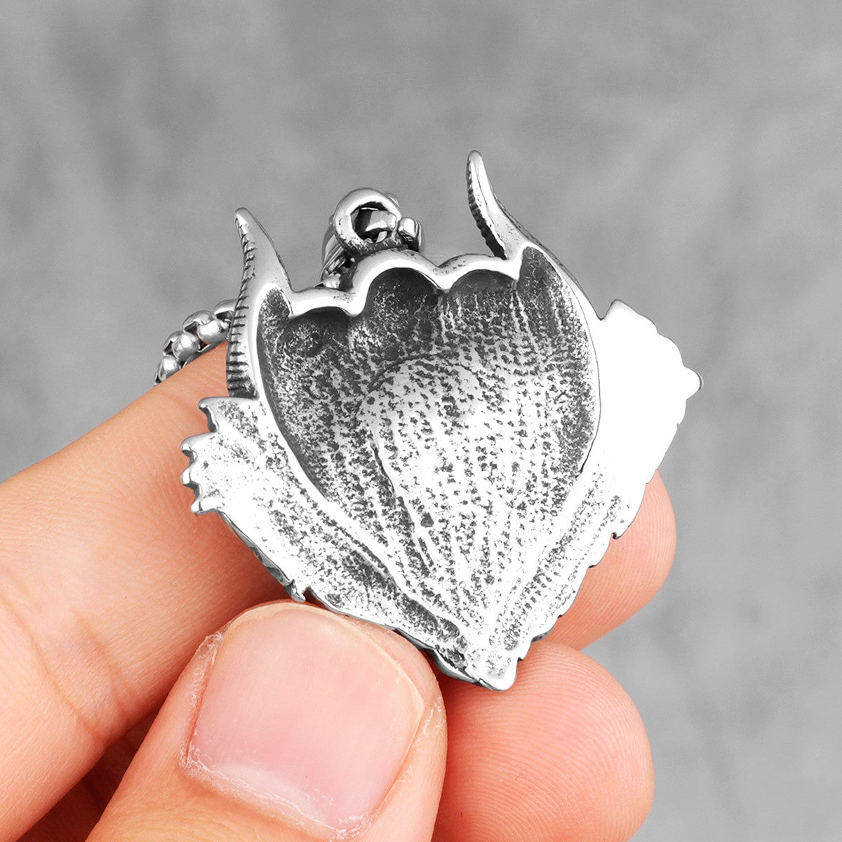 Mens No Fade Stainless Steel Eye Of Hell Skull Hip Hop Rock Street Wear Pendant Chain