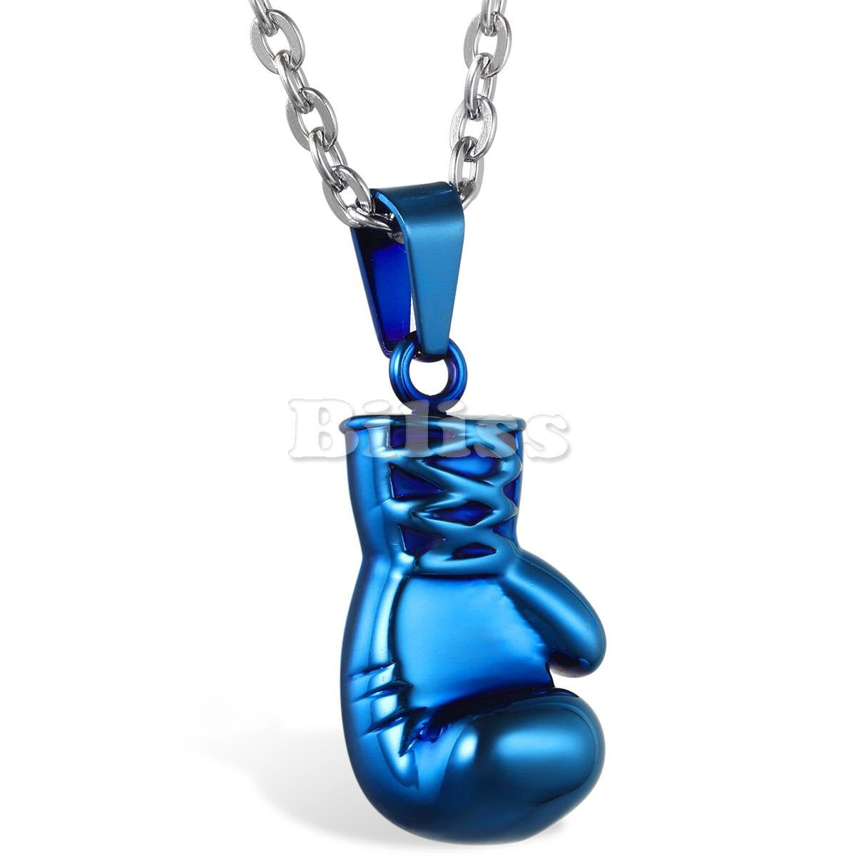 High Fashion Statement No Fade Stainless Steel Boxing Glove Hip Hop Pendant Chain Necklace