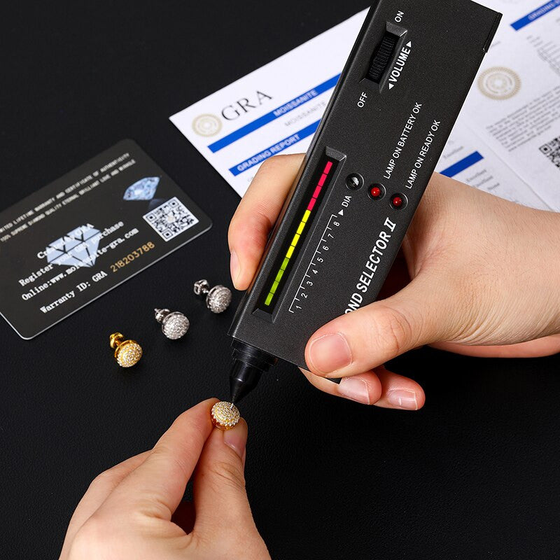 Genuine VVS Diamond 925 Solid Silver Iced Block Blinged Out Earrings