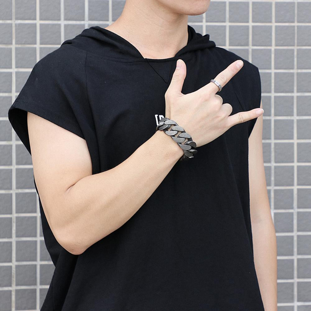 SteelLink | Heavy Thick Wide Cuban Link No Fade Stainless Steel Street Rock Bracelets