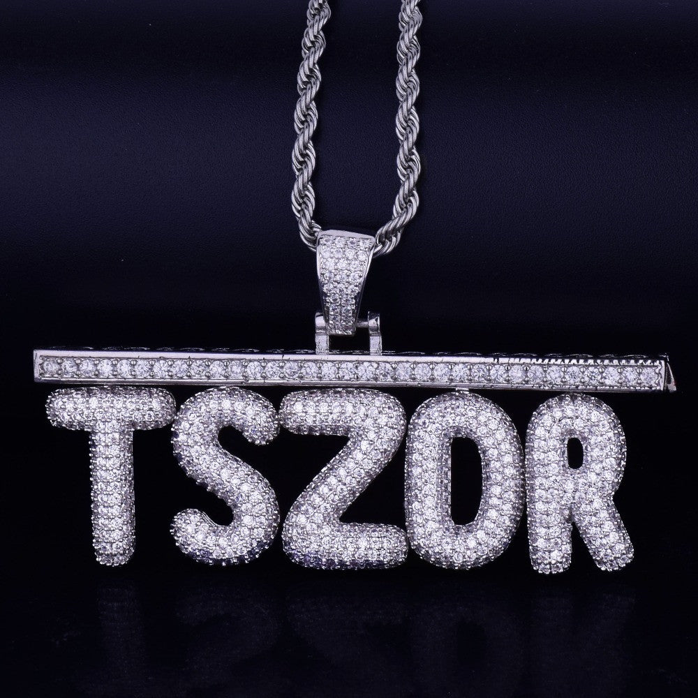 .925 Silver Custom Name Plate Hip Hop Chain