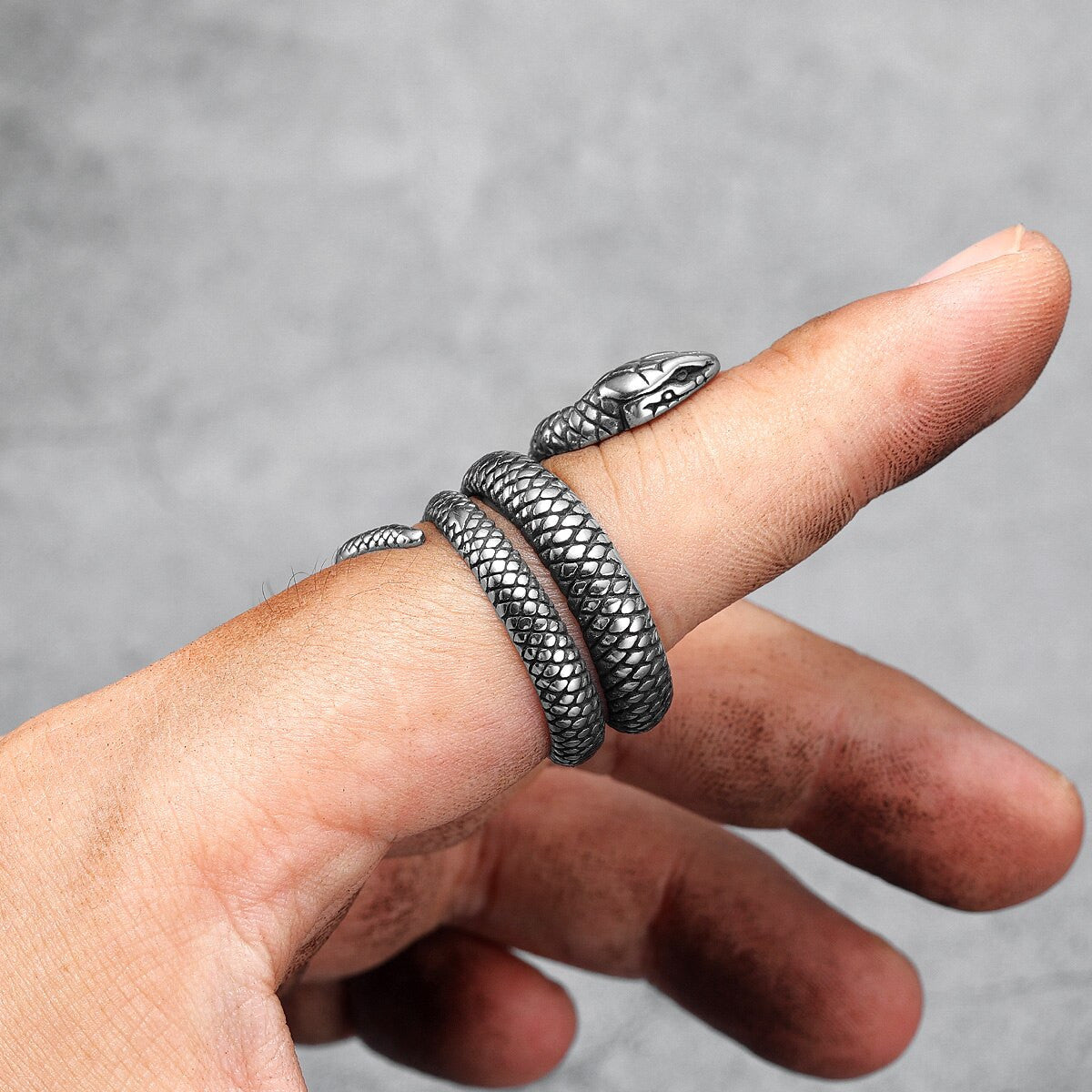 Snake | Mens 14k Gold Black No Fade Stainless Steel Hip Hop Rings