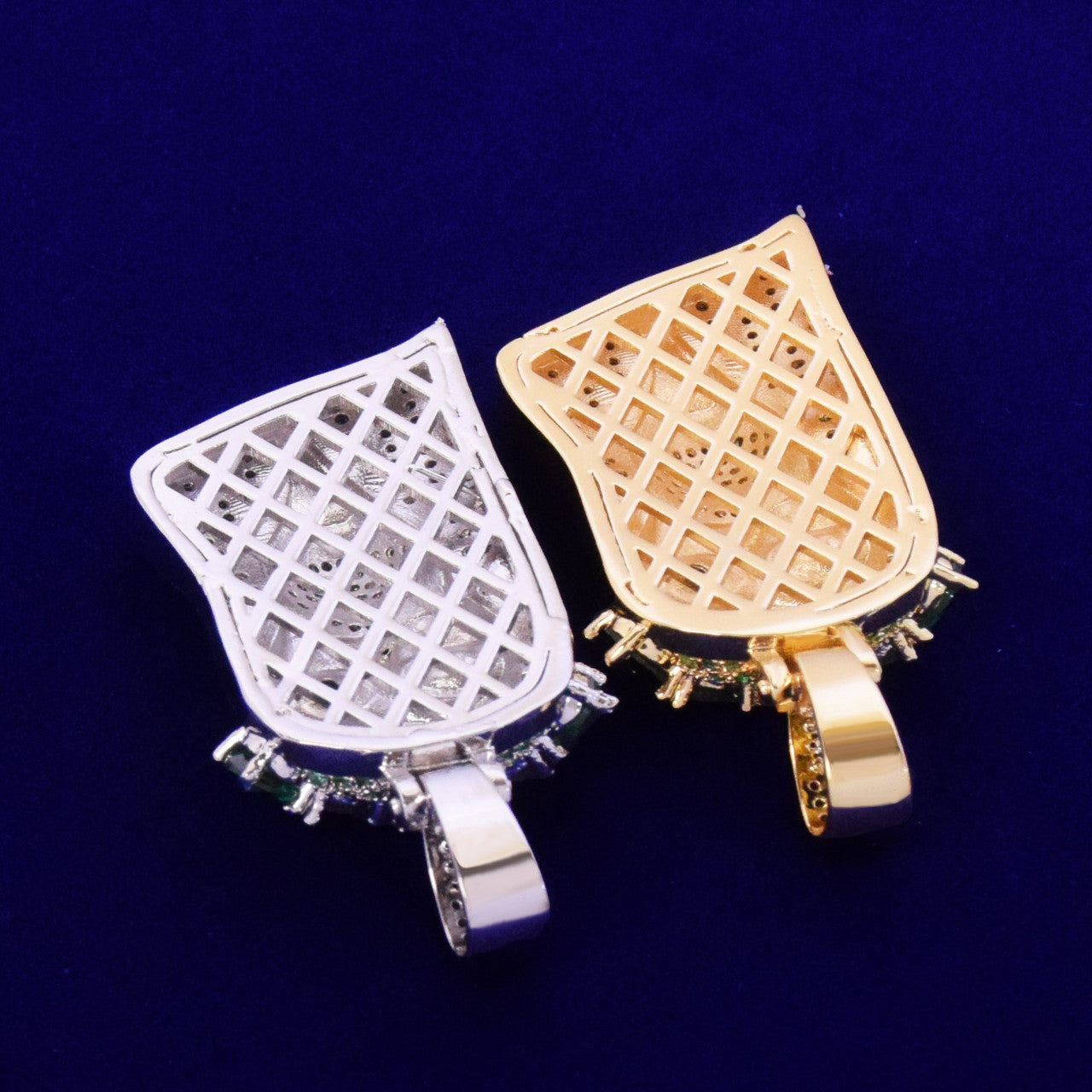 The Emerald Crown | Green 4 Prong Set Flooded Ice Jesus Piece Hip Hop Chain