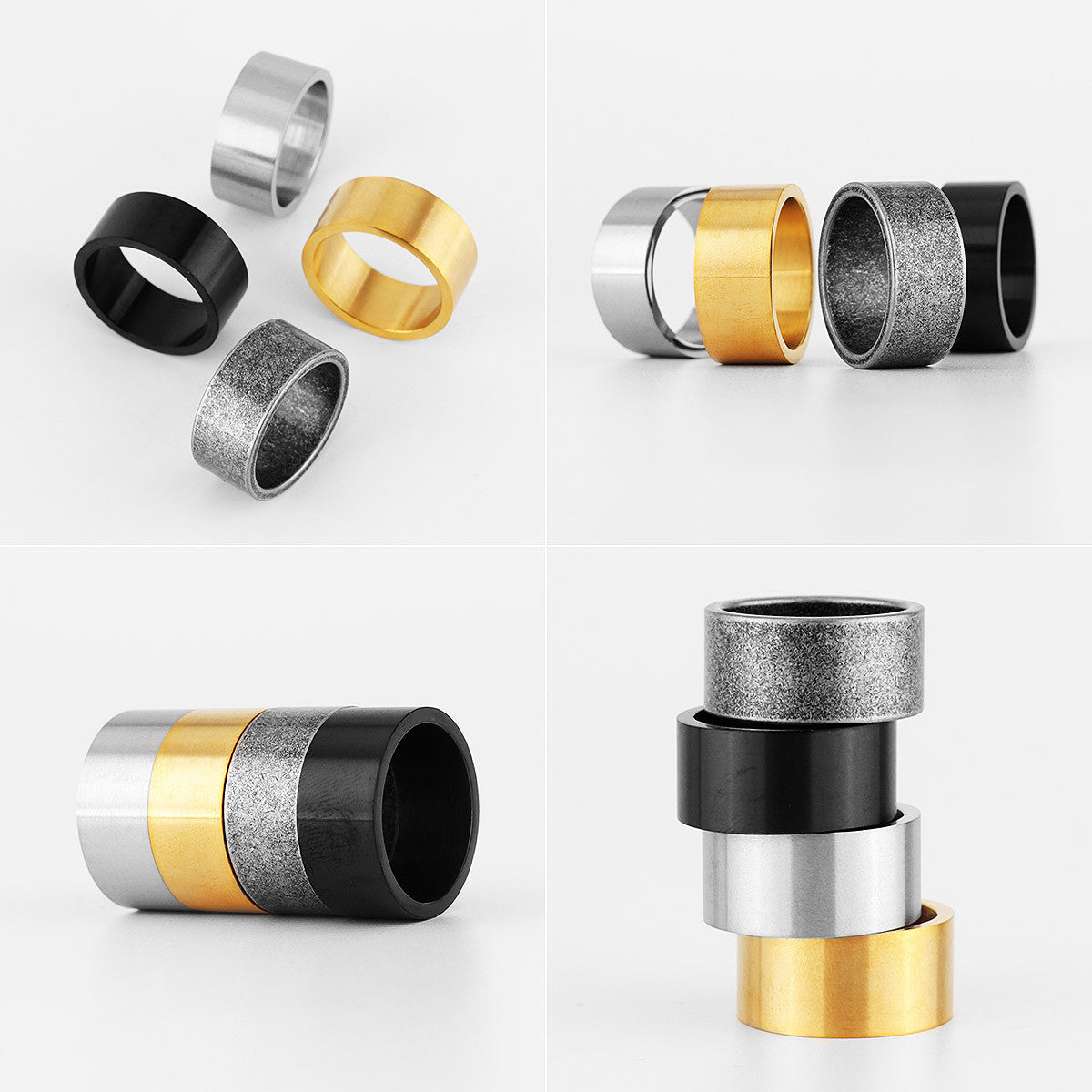 Bold Round | 316L No Fade Stainless Steel Classic Vintage Round Mens Ring