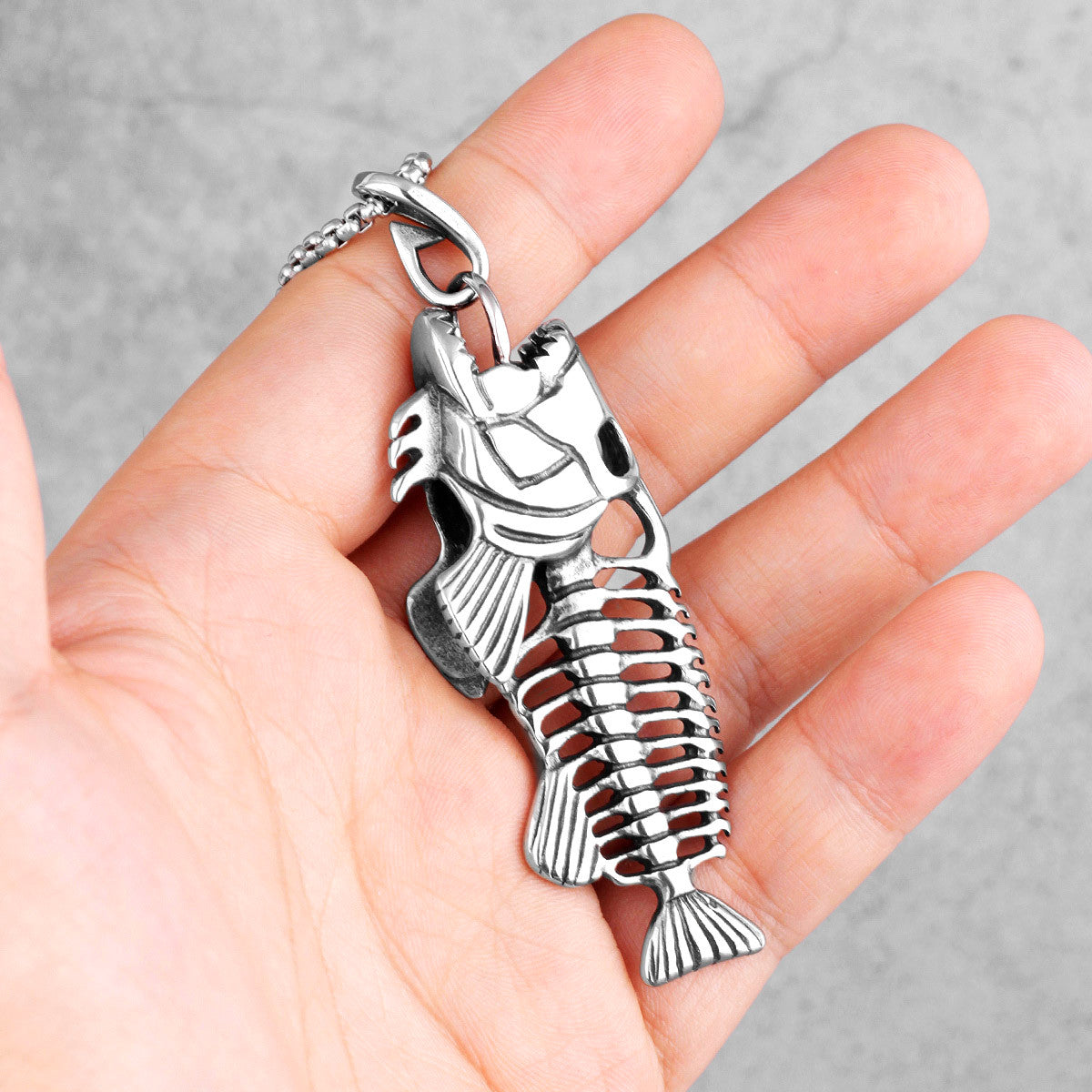 The Piranha | Stainless Steel Striking Viper Snake Street Wear Hip Hop Pendant Chain