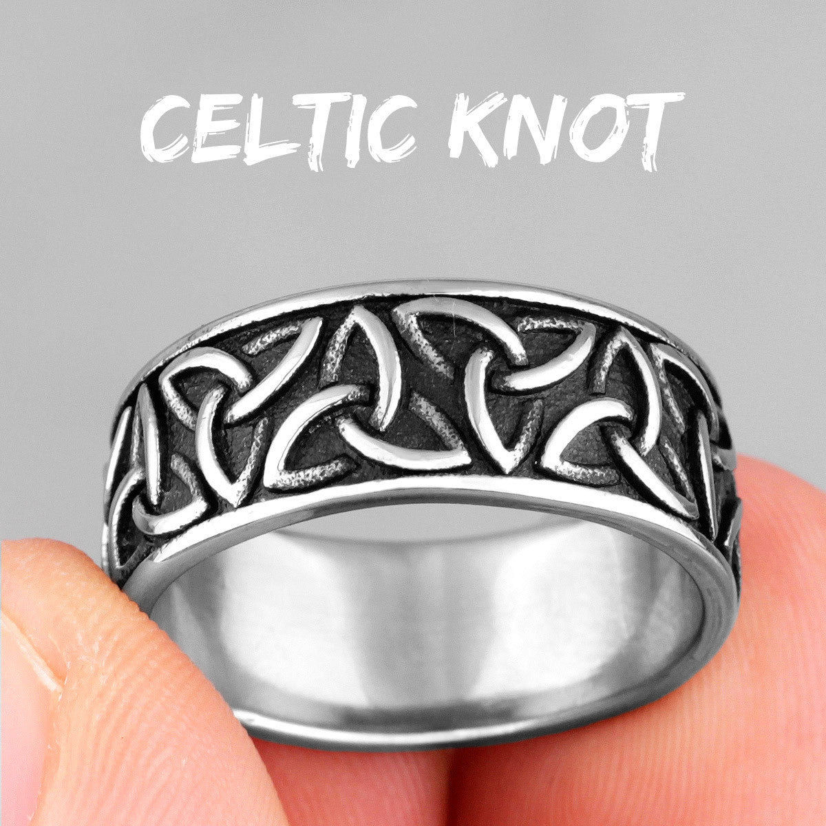 Celtic Knot Collection | No Fade Stainless Steel Weave Intertwined Viking Symbol Rings