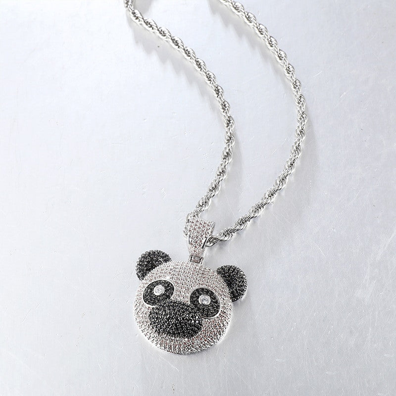 Panda | VVS Diamond CZ Panda Bear Bling Pendant Chain Necklace