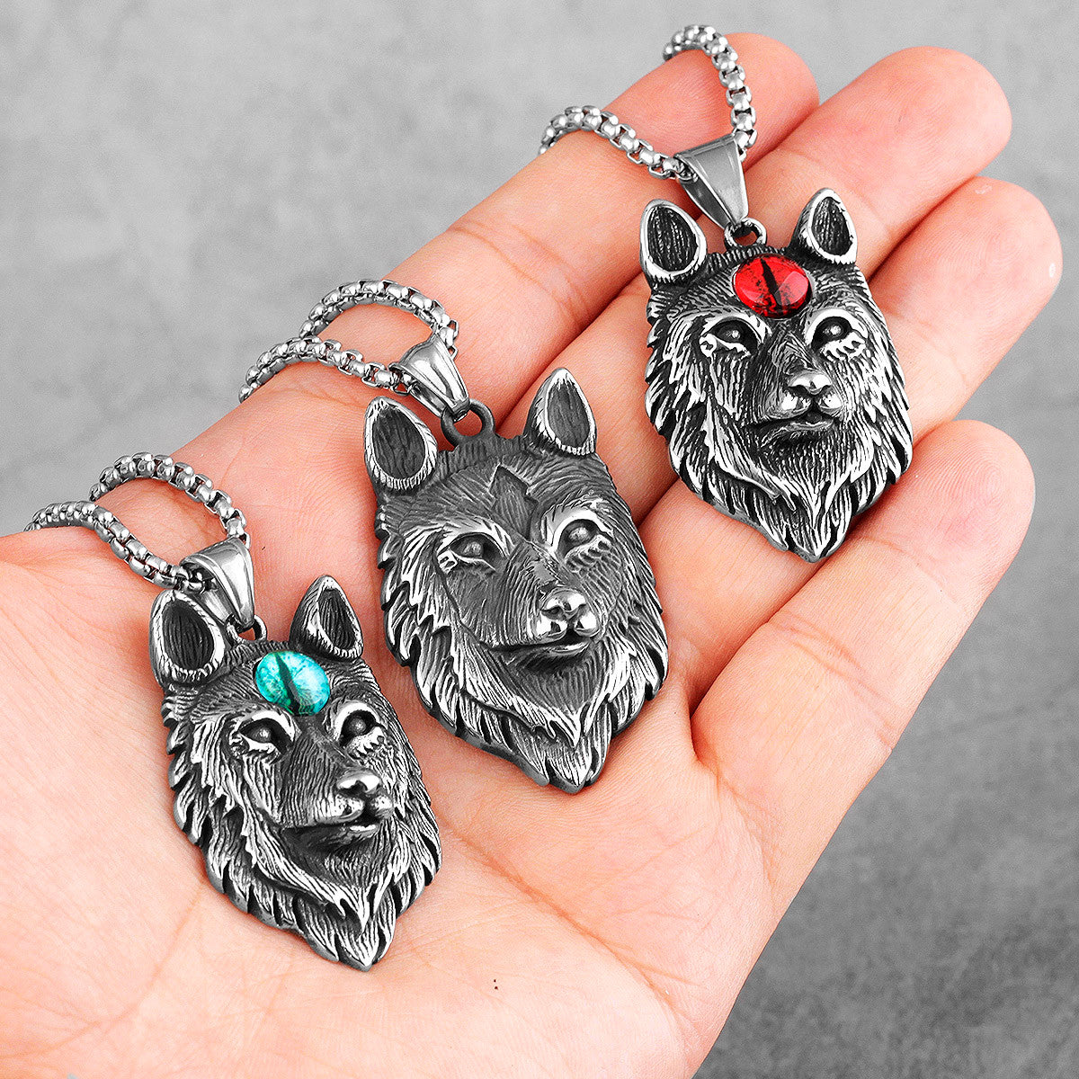Psychic Wolf | Eye Of The Animal 316L Stainless Steel Wolf Street Wear Unique Pendant