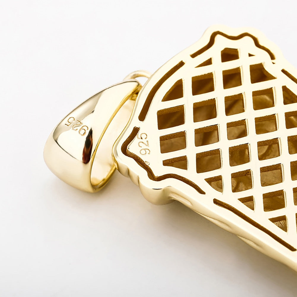 Street Wear Casual Fine Jewelry Solid 925 Sterling Silver Jesus Piece Pendant Chain Necklace