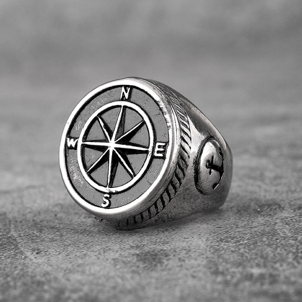 The Navigator Compass | 316L Stainless Steel Adventurer Traveler Street Wear Compass Ring