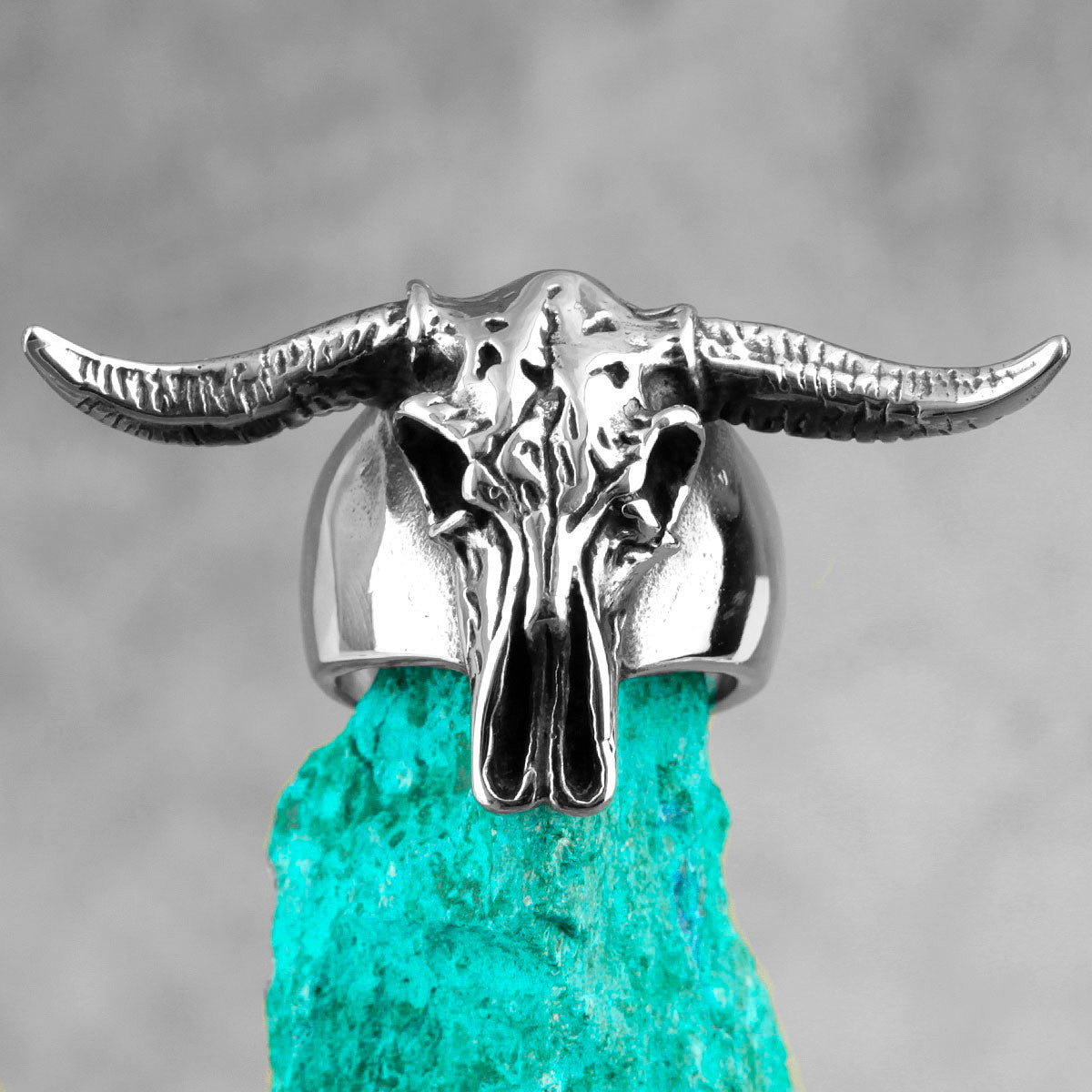 Aries | Mens No Fade 316L Stainless Steel Symbolic Ram Skull Street Wear Rings