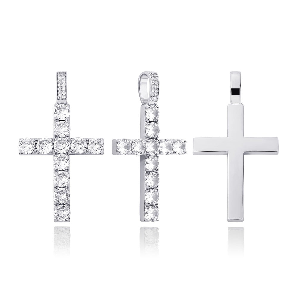 Flooded Ice High Quality Original Classic Hip Hop Cross Pendant Chain Necklace