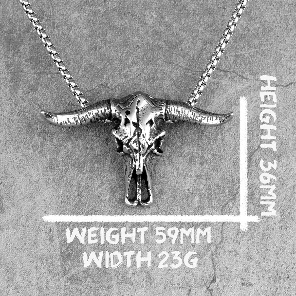 The Bull | 316L No Fade Stainless Steel Skull Street Style Symbolic Pendant