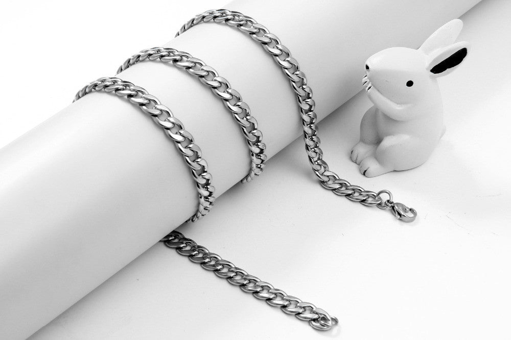 Mens No Fade Stainless Steel Hip Hop Cuban Link 20 Inch Chain Necklace