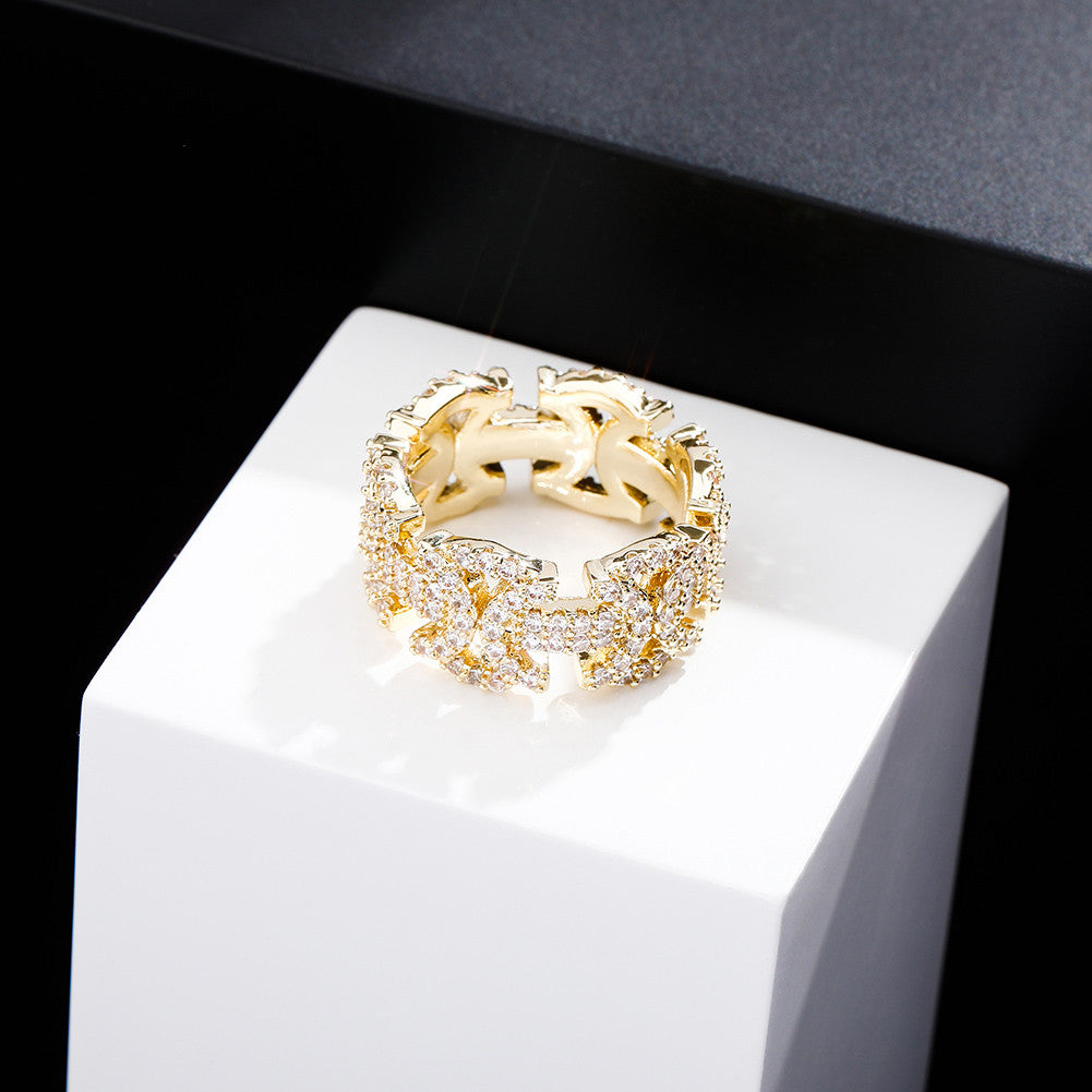 Iron Sharpens Iron | Double Axe Head VVS Diamond CZ Iced Blinged Out Rings