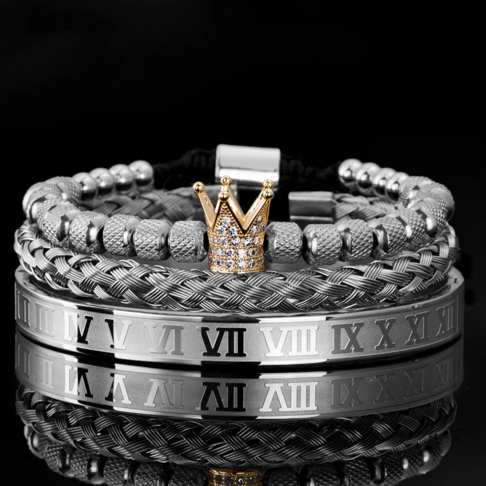 Star Status | VVZ Diamond CZ Men's Luxury Micro Pave Stainless Steel Hip Hop Bracelets
