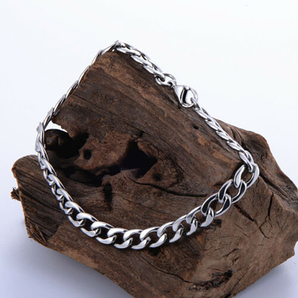 14k Gold Silver Black Stainless Steel Cuban Link Bracelets