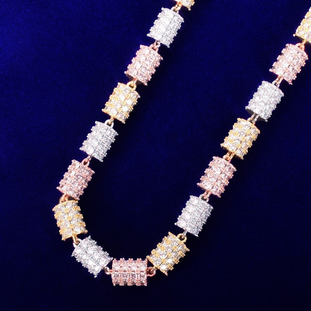 The Majestic | 10mm 24k 925 Silver Rose Gold Hop Hop Chain Necklace