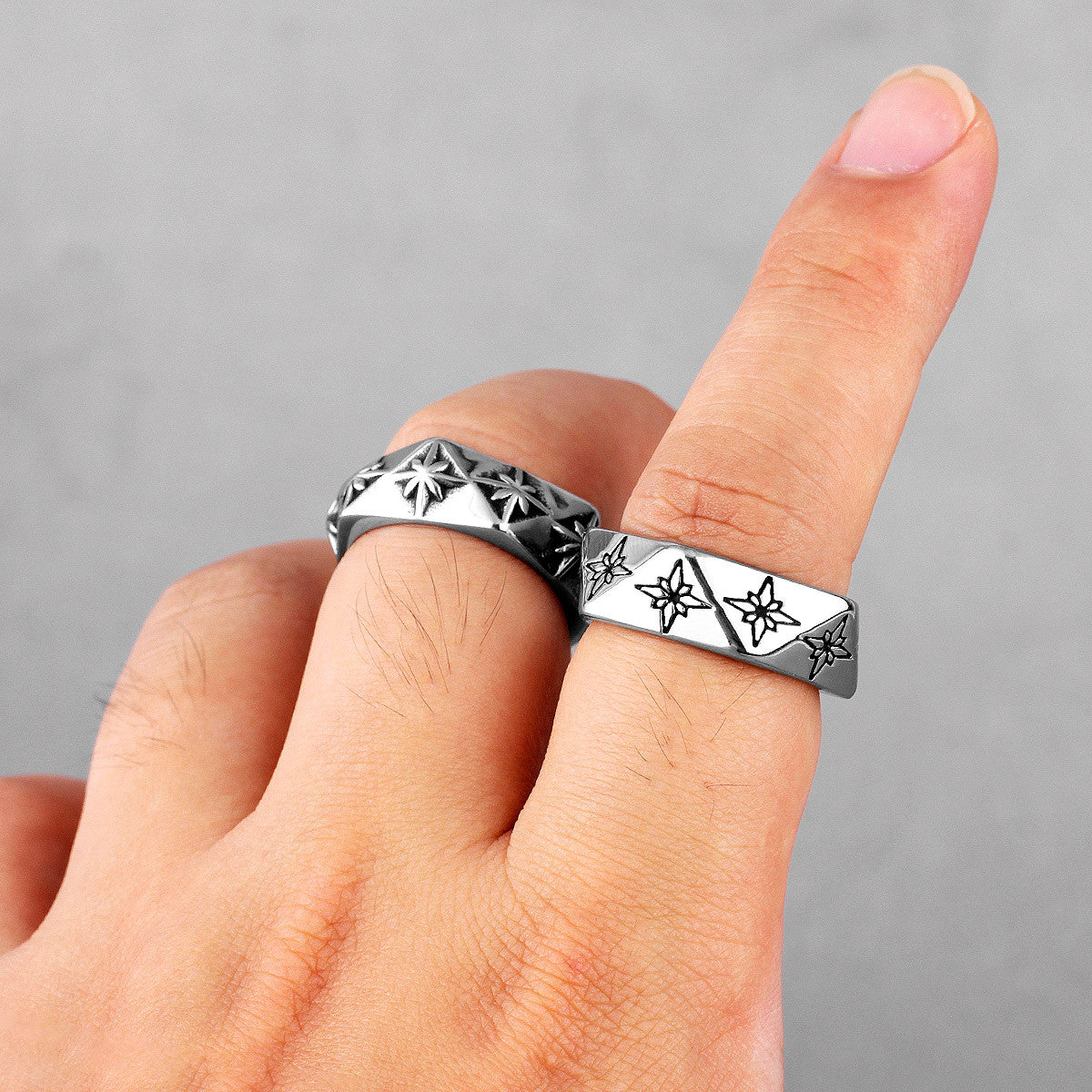 3D Polaris Star | 316L Stainless Steel Polygon Star System No Fade Unique Personality Ring